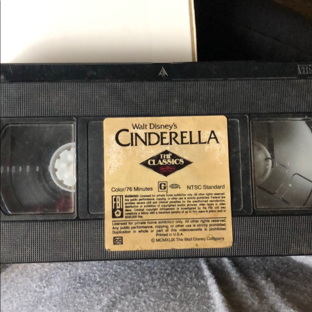 Cinderella vhs tape